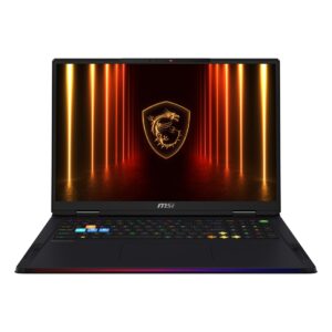 MSI Raider 18 HX, Intel Ultra 9 285HX, 64Gb DDR5 Ram, 2TB SSD, Nvidia Geforce RTX 5090 24Gb Graphics, 18" inch UHD+ 120Hz Display, Windows11, Eng/Arb Keyboard, Core Black