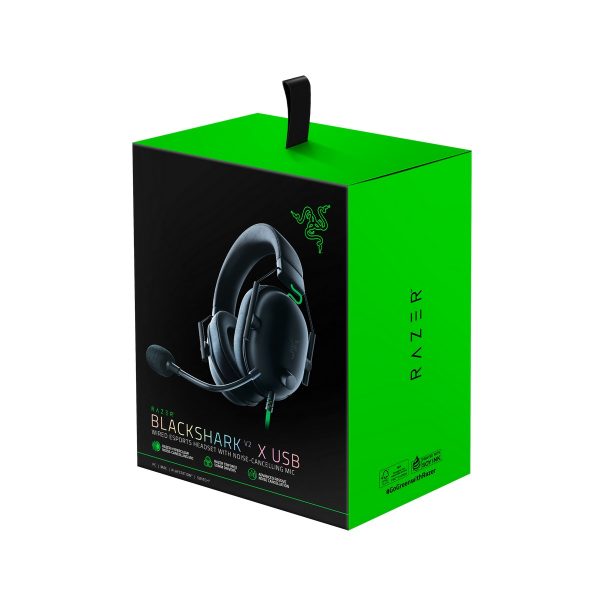 Razer BlackShark V2 X USB Esports Gaming Headset, 7.1 Surround Sound, 50mm Drivers, 240g Lightweight Build, Noise Cancelling Mic, Hybrid Memory Foam Cushions Comfort, Black | RZ04-04570100-R3M1 - Image 3